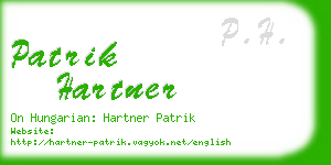 patrik hartner business card